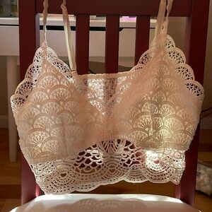 off white lace tank top